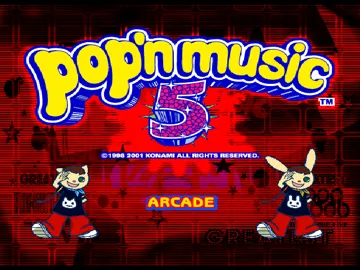 Popn Music 5 (JP) screen shot title